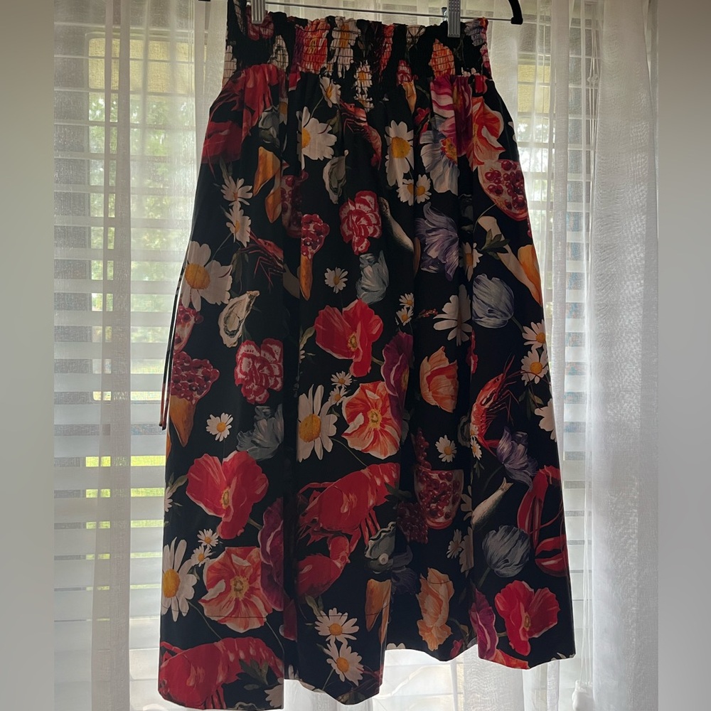 Lisa Says Gah Multicolor Floral Midi Skirt